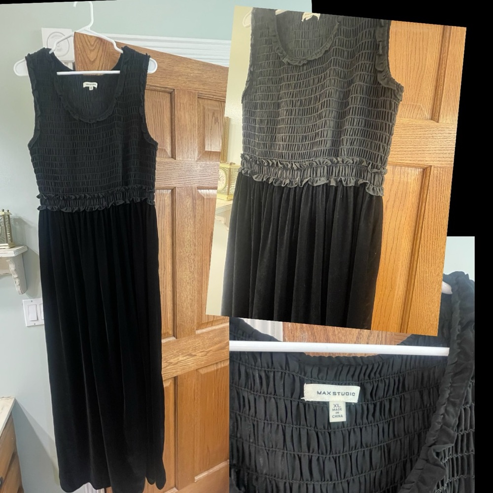 Black Velvet Maxi Dress